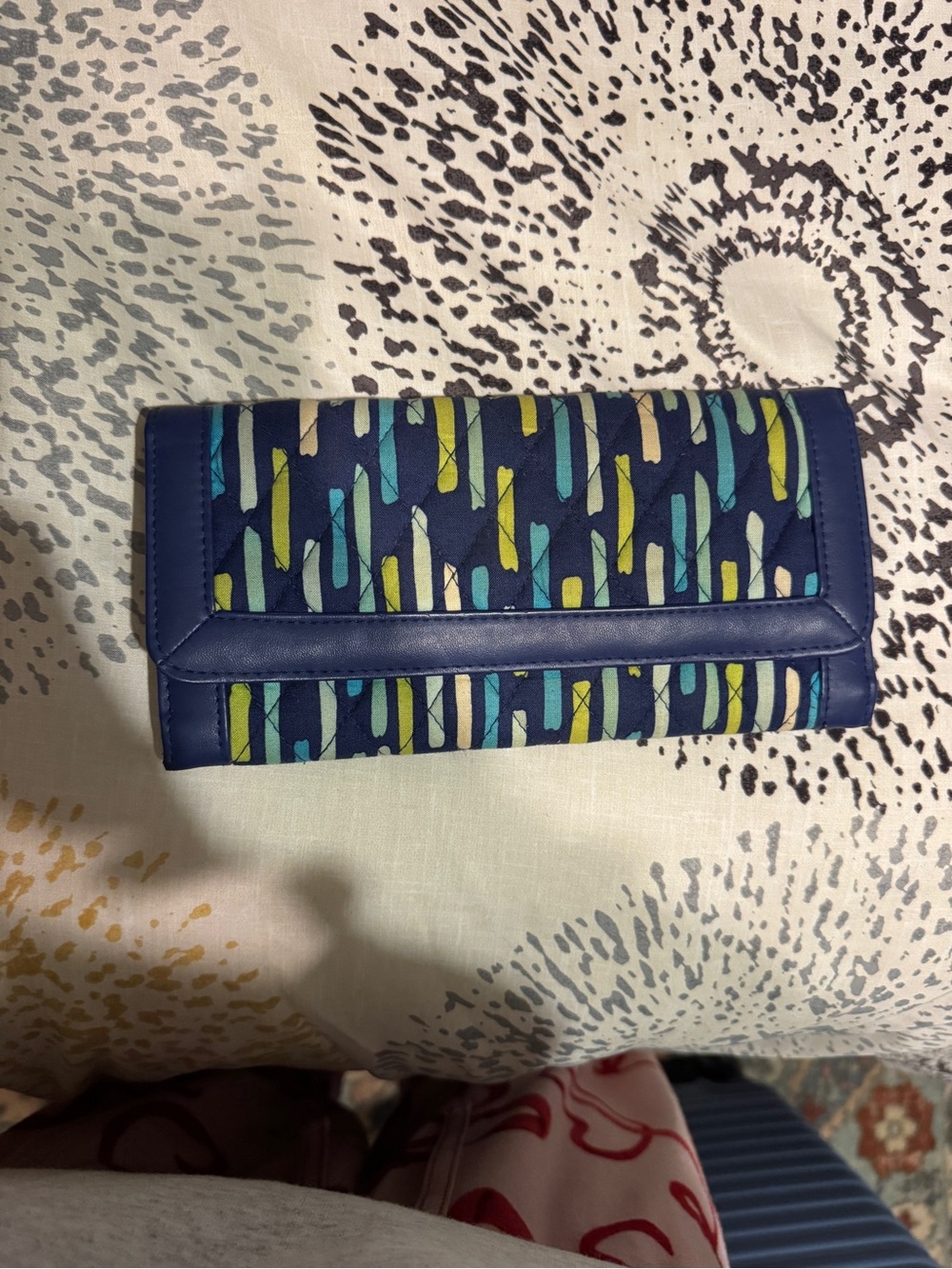 Blue Patterned Women's Wallet - Versatile Everyday Clutch